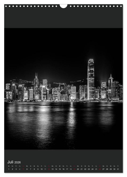 Produktbild: Hongkong schwarzwei&szlig; (Wandkalender 2026 DIN A3 hoch), CALVENDO Monatskalender