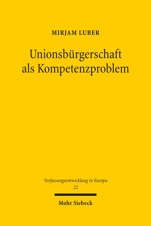Produktbild: Luber, M: Unionsb&uuml;rgerschaft als Kompetenzproblem