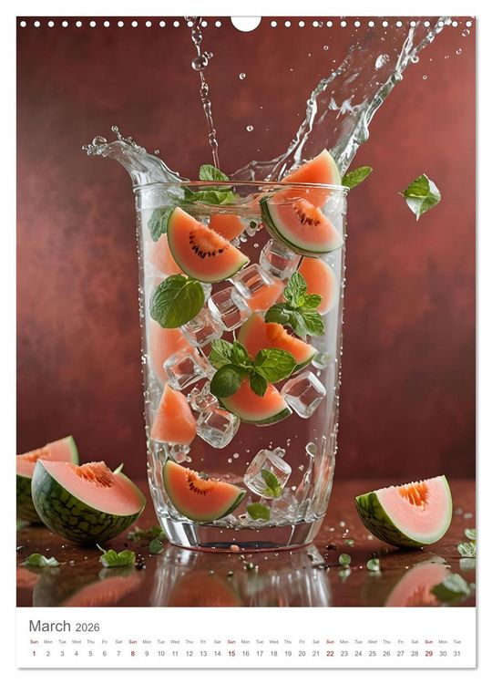 Produktbild: Pure refreshment - Infused water (Wall Calendar 2026 DIN A3 portrait), CALVENDO 12 Month Wall Calendar