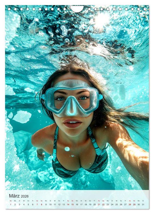 Produktbild: Diving Queens (Wandkalender 2026 DIN A4 hoch), CALVENDO Monatskalender