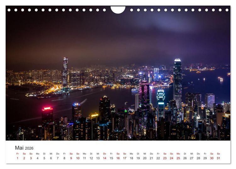 Produktbild: Hongkong - eine einzigartige Weltstadt (Wandkalender 2026 DIN A4 quer), CALVENDO Monatskalender