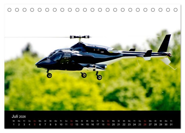 Produktbild: Modellhubschrauber (Tischkalender 2026 DIN A5 quer), CALVENDO Monatskalender