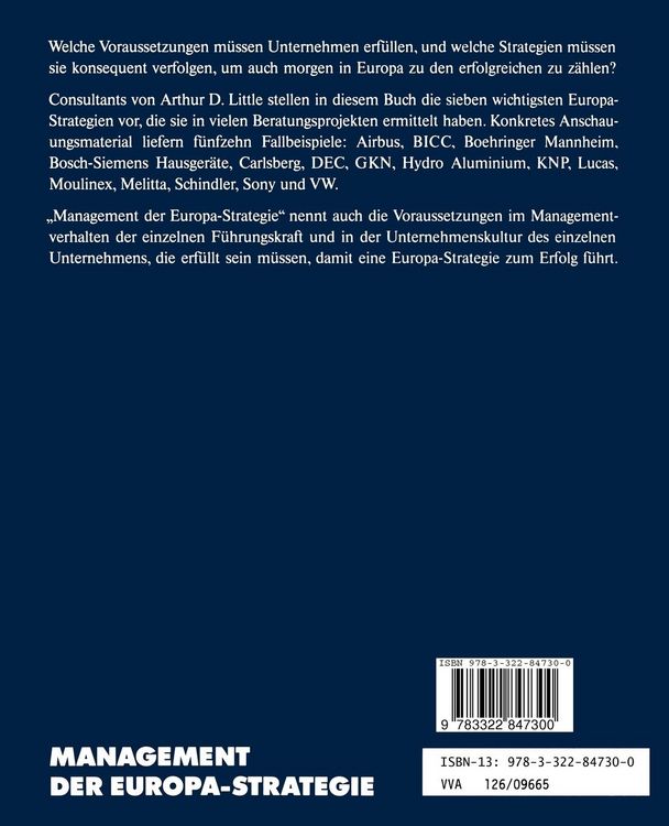 Produktbild: Management der Europa-Strategie