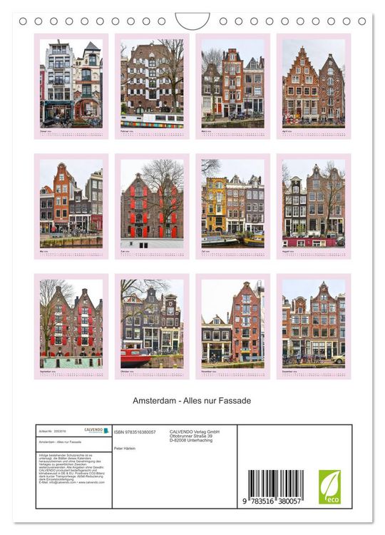 Produktbild: Amsterdam - Alles nur Fassade (Wandkalender 2026 DIN A4 hoch), CALVENDO Monatskalender