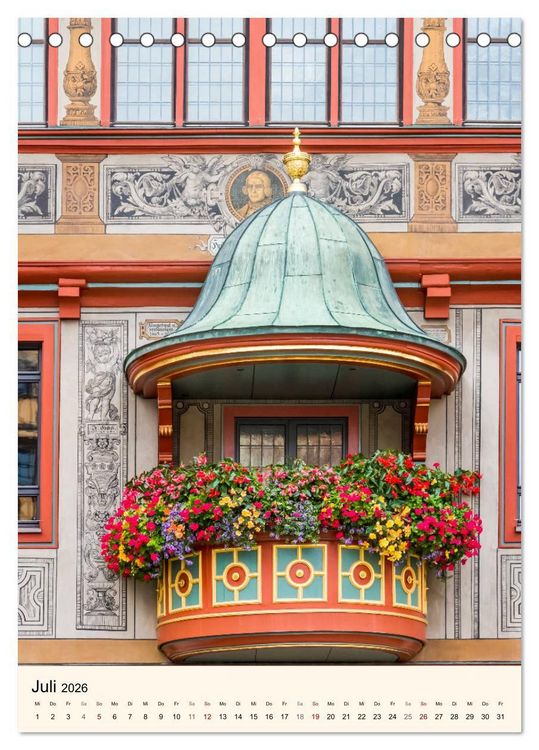 Produktbild: T&Uuml;BINGEN UND BLAUBEUREN Historische Schw&auml;bische Alb (Tischkalender 2026 DIN A5 hoch), CALVENDO Monatskalender