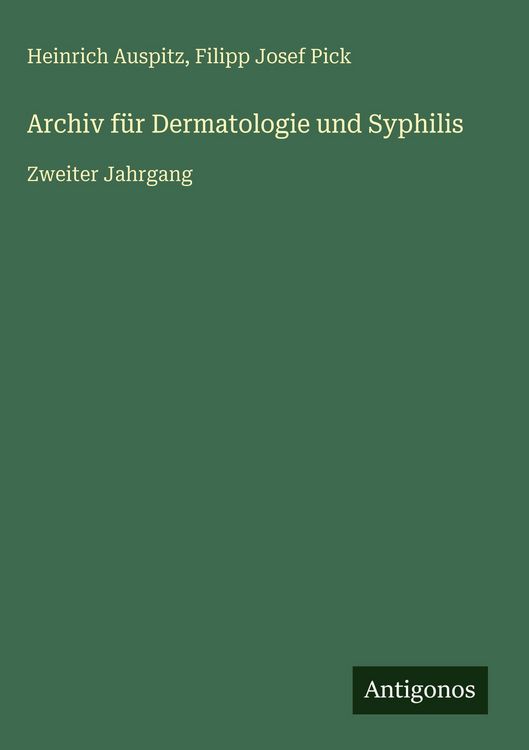 Produktbild: Archiv f&uuml;r Dermatologie und Syphilis