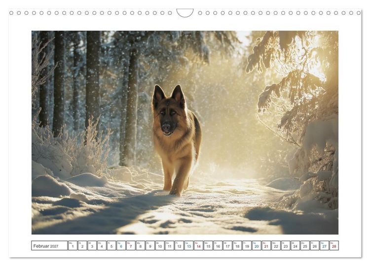 Produktbild: Treue, die bleibt. Emotionale Augenblicke mit Sch&auml;ferhunden. (Wandkalender 2027 DIN A3 quer), CALVENDO Monatskalender