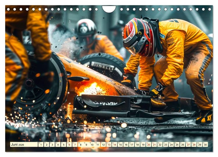 Produktbild: Boxenstopp - eingespieltes Team (Wandkalender 2026 DIN A4 quer), CALVENDO Monatskalender
