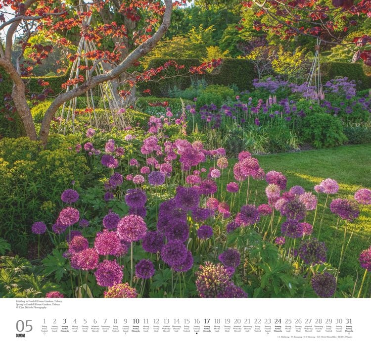 Produktbild: Englische Gärten 2026 – DUMONT Garten-Kalender – mit allen wichtigen Feiertagen – Format 38,0 x 35,5 cm
