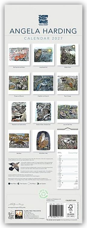 Produktbild: Angela Harding &ndash; Slimline-Kalender 2027 &ndash; Original Flame Tree Publishing-Kalender Slimeline [Kalender]