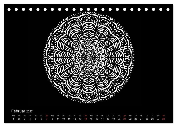 Produktbild: Entspannung und Ruhe durch Mandalas (Tischkalender 2027 DIN A5 quer), CALVENDO Monatskalender
