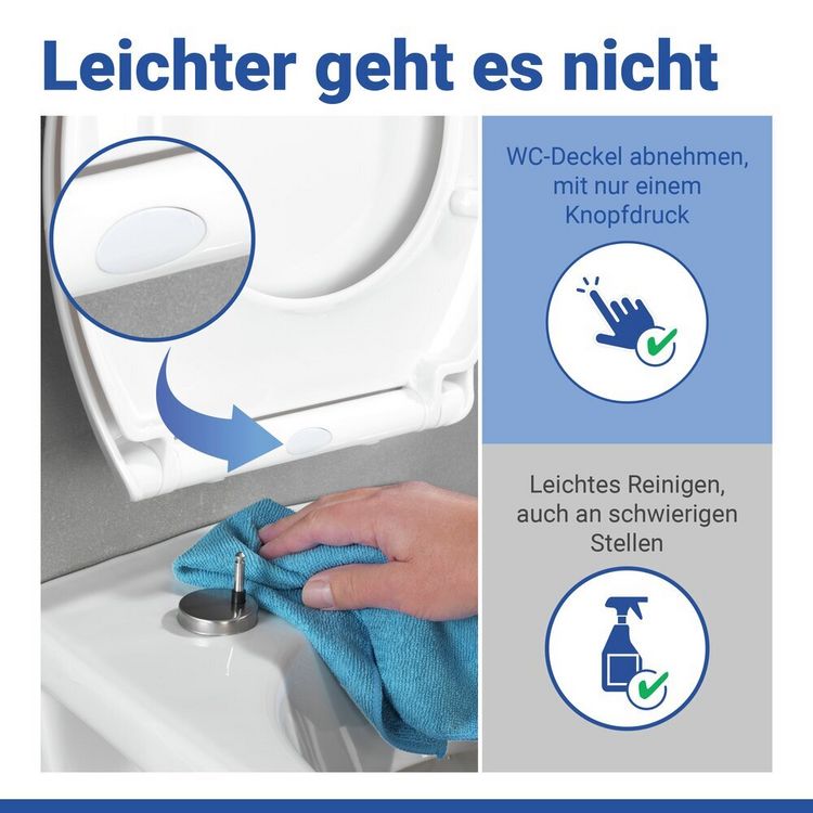 Produktbild: WC Sitz Mod. Ios Wei&szlig;, stabiler Toilettensitz mit Absenkautomatik