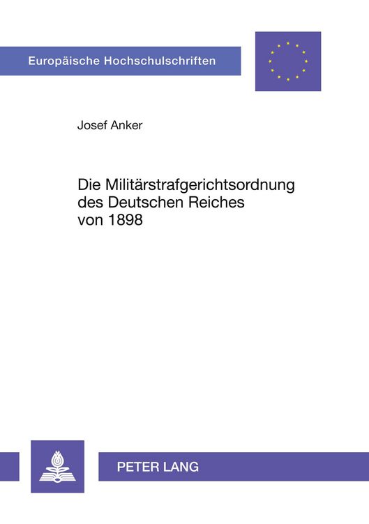 Produktbild: Die Milit&auml;rstrafgerichtsordnung des Deutschen Reiches von 1898