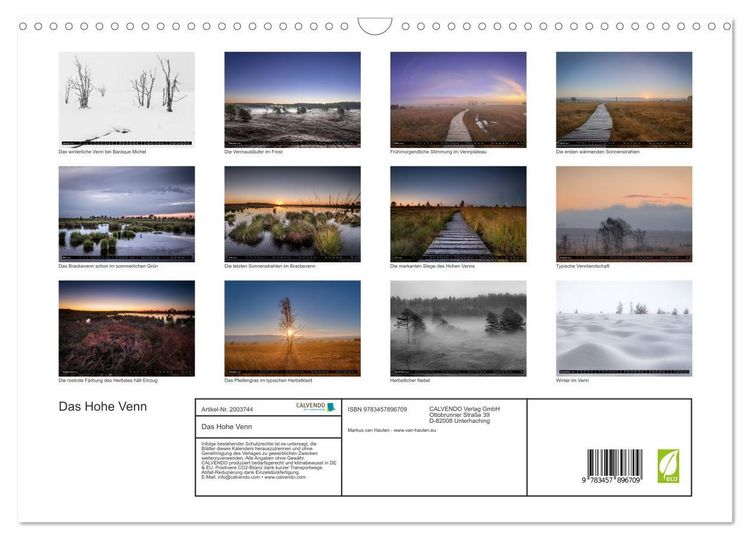 Produktbild: Das Hohe Venn (Wandkalender 2026 DIN A3 quer), CALVENDO Monatskalender
