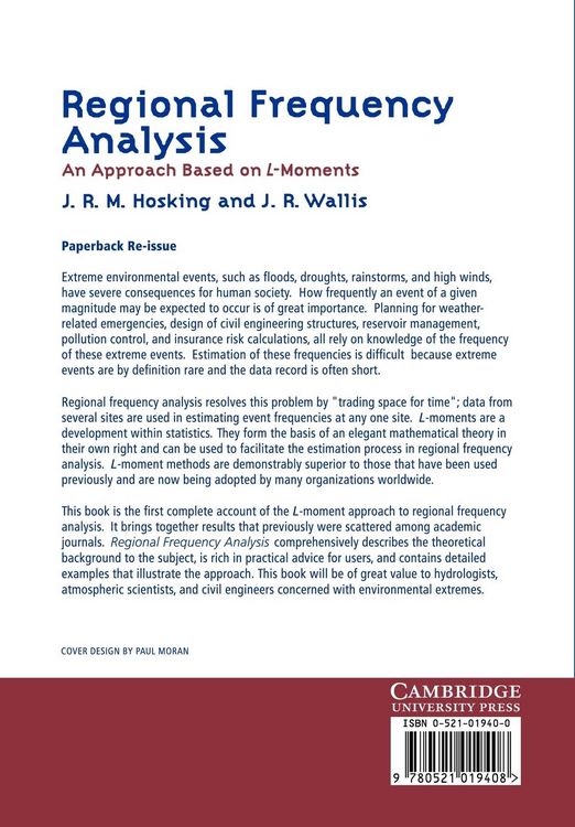 Produktbild: Regional Frequency Analysis