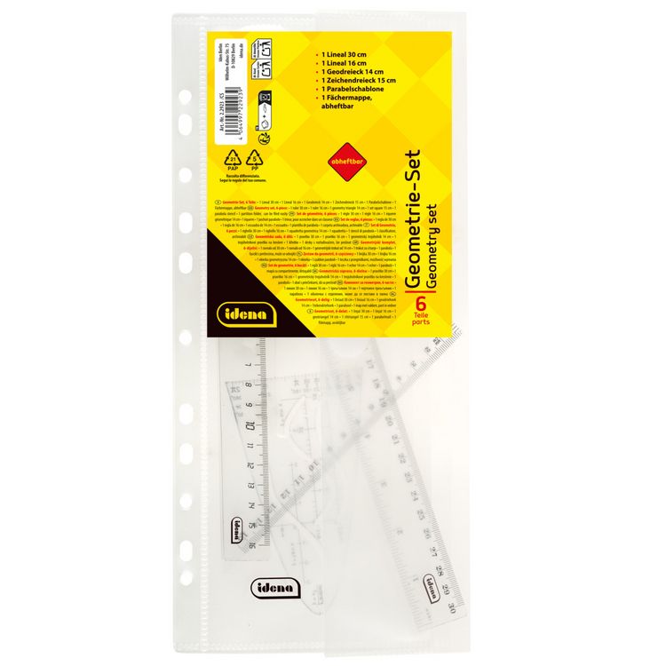 Produktbild: Idena Geometrie Set abheftbar 6 Teile