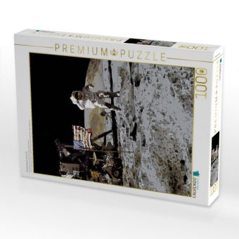 Produktbild: CALVENDO Puzzle Mondlandung im Comic-Stil | 1000 Teile Lege-Gr&ouml;&szlig;e 64x48cm Foto-Puzzle f&uuml;r gl&uuml;ckliche Stunden