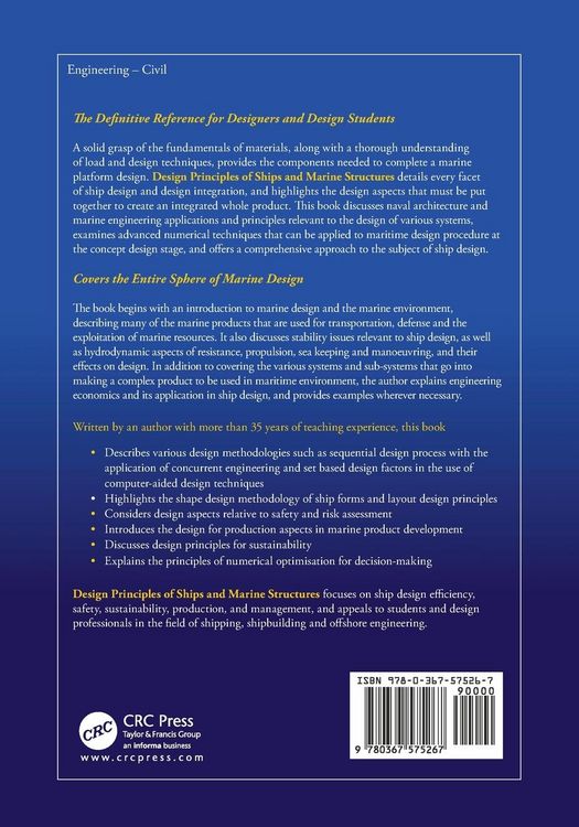 Produktbild: Design Principles of Ships and Marine Structures