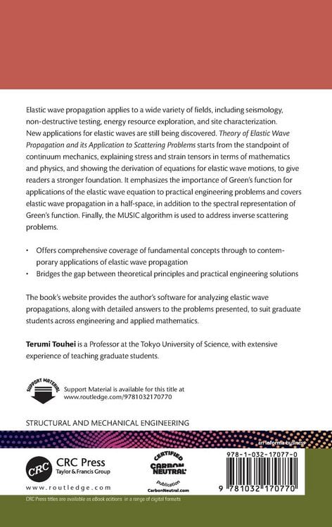 Produktbild: Theory of Elastic Wave Propagation and its Application to Scattering Problems
