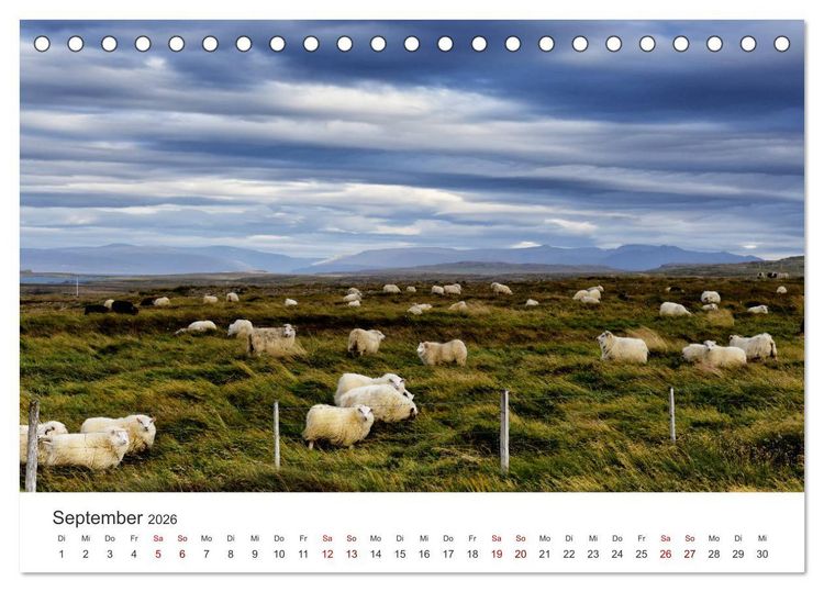 Produktbild: Landschaftstr&auml;ume in den Westfjorden (Tischkalender 2026 DIN A5 quer), CALVENDO Monatskalender
