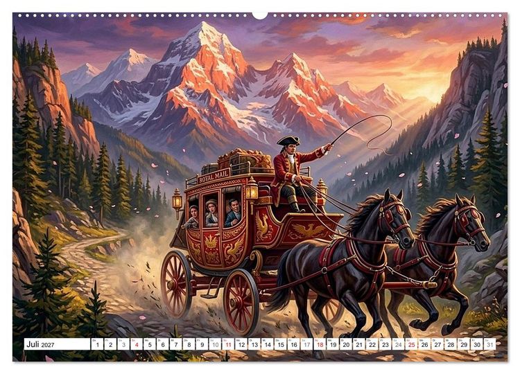 Produktbild: N&auml;chster Halt: Vergangenheit (hochwertiger Premium Wandkalender 2027 DIN A2 quer), Kunstdruck in Hochglanz