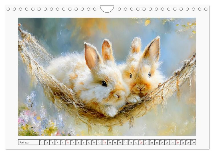 Produktbild: Kaninchen. Flauschige Hoppler im Garten (Wandkalender 2027 DIN A4 quer), CALVENDO Monatskalender