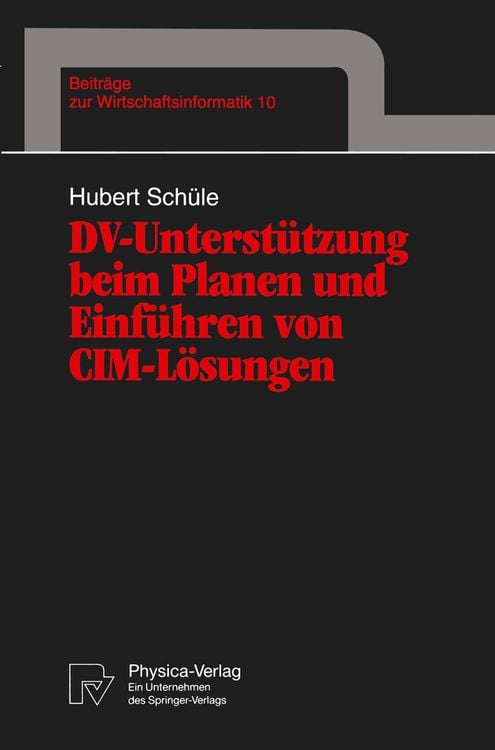 Produktbild: DV-Unterst&uuml;tzung beim Planen und Einf&uuml;hren von CIM-L&ouml;sungen