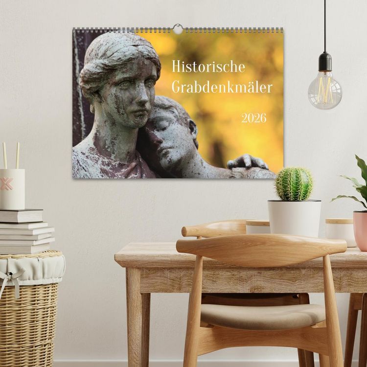 Produktbild: Alte Grabdenkm&auml;ler (Wandkalender 2026 DIN A3 quer), CALVENDO Monatskalender