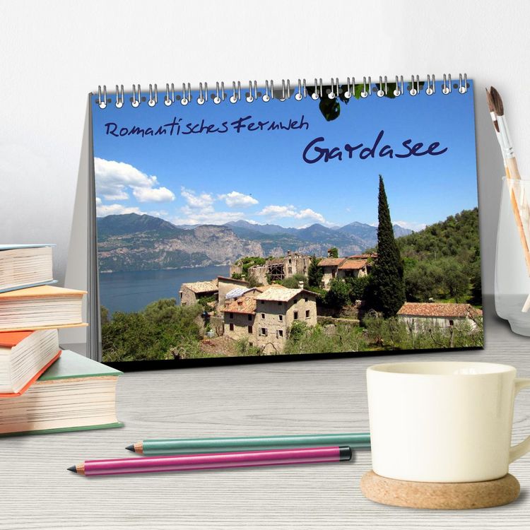 Produktbild: Romantisches Fernweh - Gardasee (Tischkalender 2026 DIN A5 quer), CALVENDO Monatskalender