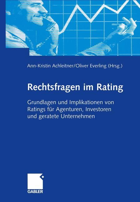 Produktbild: Rechtsfragen im Rating