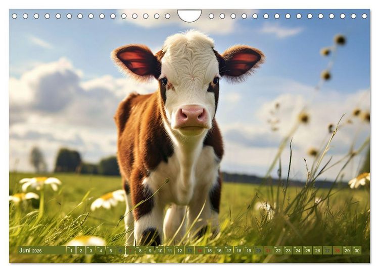 Produktbild: Tierkinder auf dem Land (Wandkalender 2026 DIN A4 quer), CALVENDO Monatskalender