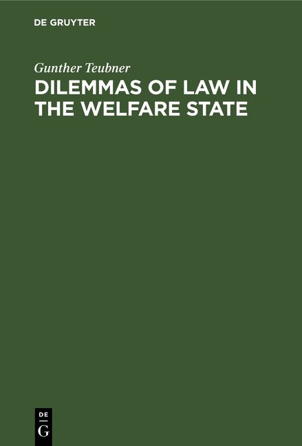 Produktbild: Dilemmas of Law in the Welfare State