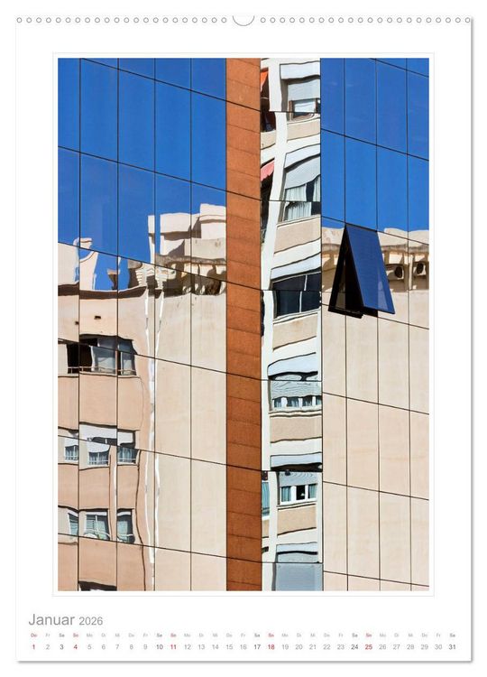 Produktbild: Spiegelungen in der Architektur (hochwertiger Premium Wandkalender 2026 DIN A2 hoch), Kunstdruck in Hochglanz