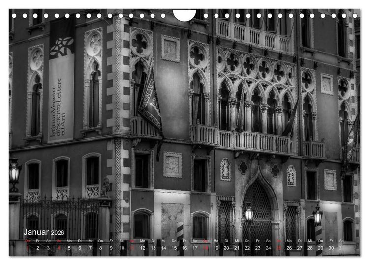 Produktbild: Venedig - Licht und Schatten (Wandkalender 2026 DIN A4 quer), CALVENDO Monatskalender