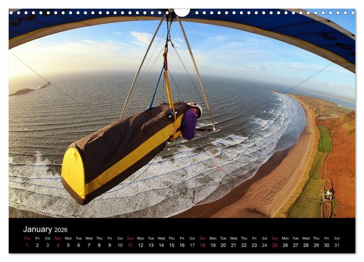 Produktbild: Hang gliding at Rhossili (Wall Calendar 2026 DIN A3 landscape), CALVENDO 12 Month Wall Calendar