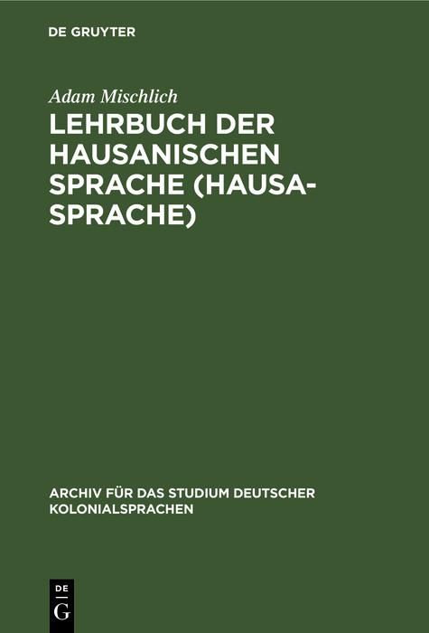 Produktbild: Lehrbuch der hausanischen Sprache (Hausa-Sprache)