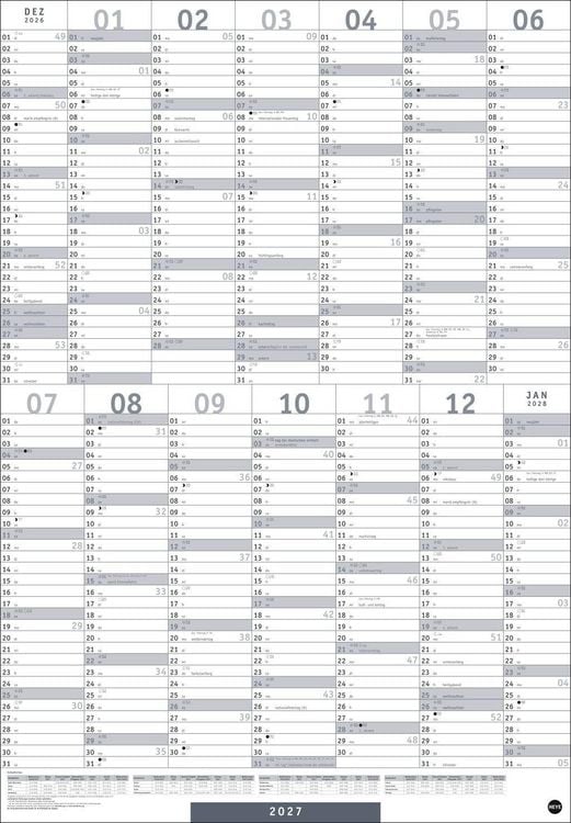 Produktbild: Mega-Posterplaner, silber 2027