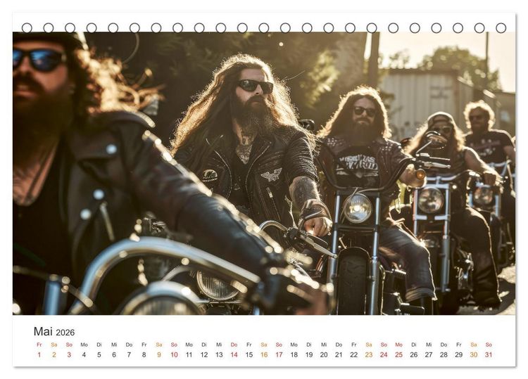 Produktbild: Motorrad tolle Momente (Tischkalender 2026 DIN A5 quer), CALVENDO Monatskalender