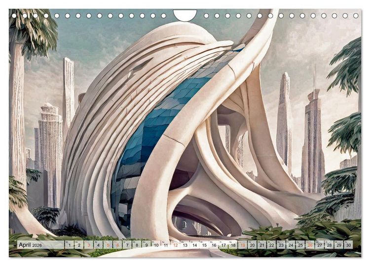 Produktbild: Stadtarchitektur, futuristisch-fantastisch (Wandkalender 2026 DIN A4 quer), CALVENDO Monatskalender