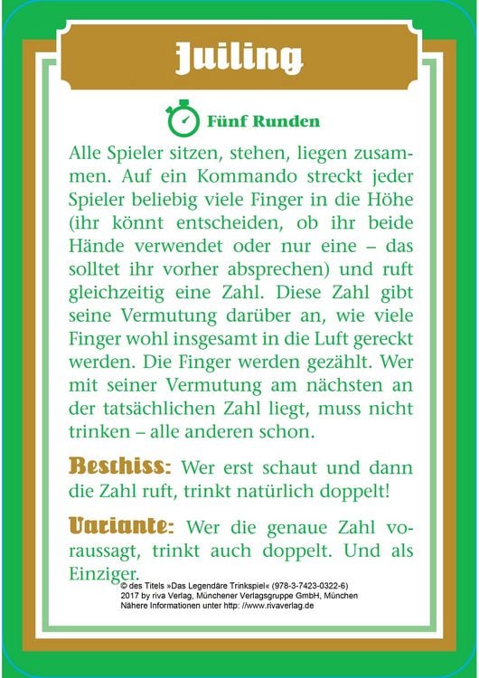 Produktbild: Das legend&auml;re Trinkspiel