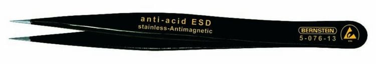 Produktbild: Bernstein Tools for Electronics 5-076-13 SMD-Pinzette 00 SA-ESD Spitz 120mm