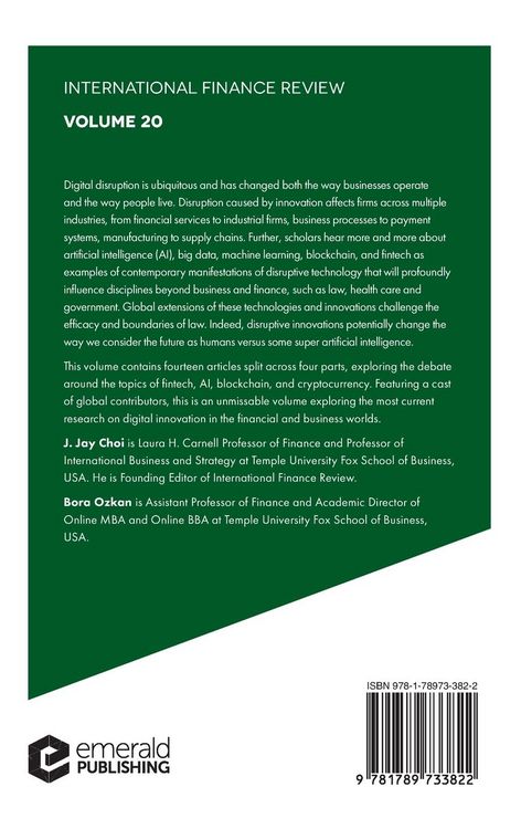 Produktbild: Disruptive Innovation in Business and Finance in the Digital World