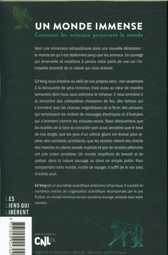Produktbild: Un monde immense : comment les animaux per&ccedil;oivent le monde