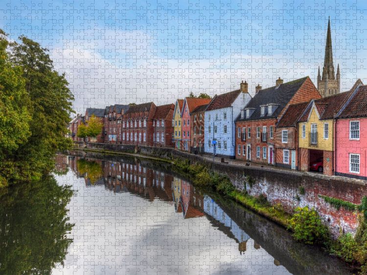 Produktbild: CALVENDO Puzzle Norwich | 1000 Teile Lege-Gr&ouml;&szlig;e 64x48cm Foto-Puzzle f&uuml;r gl&uuml;ckliche Stunden