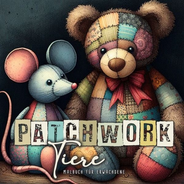 Produktbild: Patchwork Tiere Malbuch f&uuml;r Erwachsene