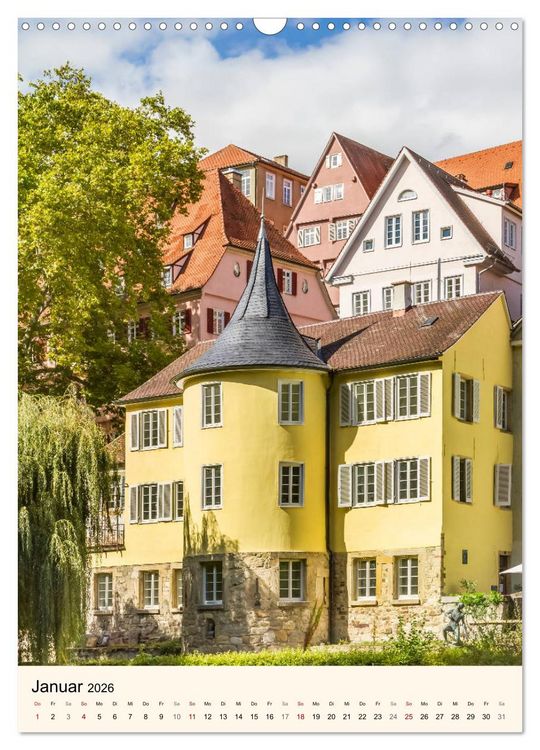 Produktbild: T&Uuml;BINGEN UND BLAUBEUREN Historische Schw&auml;bische Alb (Wandkalender 2026 DIN A3 hoch), CALVENDO Monatskalender