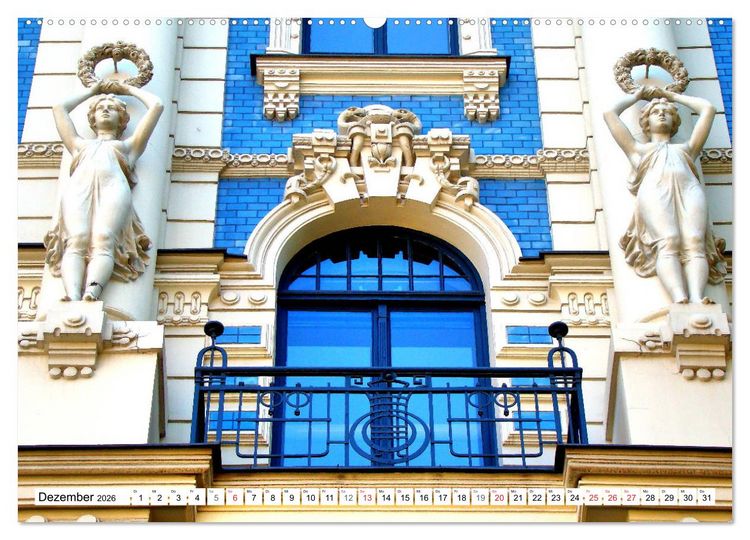 Produktbild: Jugendstil in Riga - Schmuckst&uuml;cke der lettischen Hauptstadt (Wandkalender 2026 DIN A2 quer), CALVENDO Monatskalender