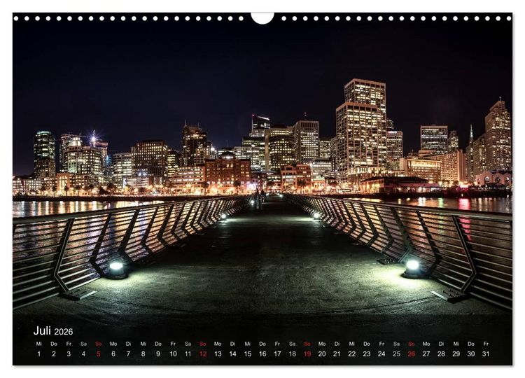 Produktbild: San Francisco Impressionen Tag und Nacht (Wandkalender 2026 DIN A3 quer), CALVENDO Monatskalender