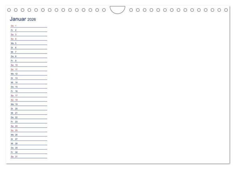 Produktbild: Farbiger Bastelkalender (Wandkalender 2026 DIN A4 quer), CALVENDO Monatskalender