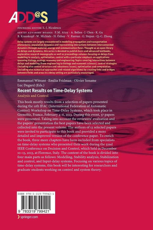 Produktbild: Recent Results on Time-Delay Systems
